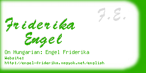 friderika engel business card